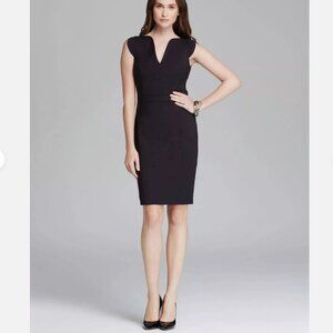 FRENCH CONNECTION Black Lolo Stretch Sleeveless Sheath